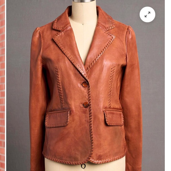 Sundance Annie Belle Leather Blazer - Picture 2 of 16